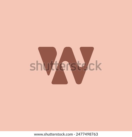 Monogram letter W, logo design template. Vector illustration.