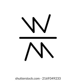 monogram letter wm logo template