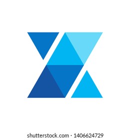 Monogram Letter X Geometric Triangle Business Company Vector Logo Design