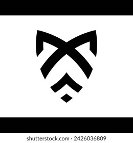 Diseño de vector de logotipo de letra "X". Fondo blanco.
