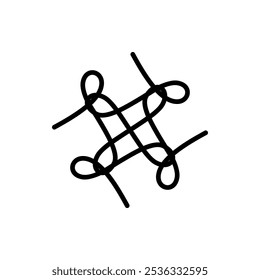 The monogram is the letter X and metal wire . Elegant and outline.