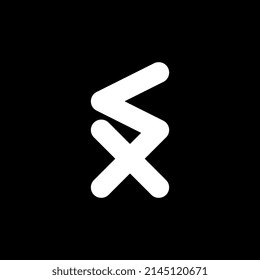 letra monográfica x v logotipo corporativo