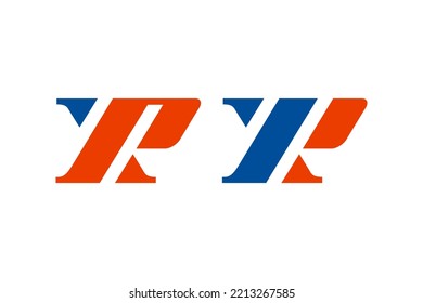 The monogram is the letter X-R and YR. Elegant and outline.