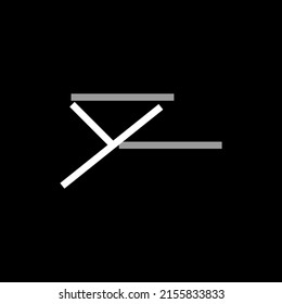 Monogramm Buchstabe y c Logo