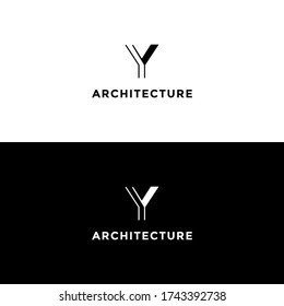 arquitectura de la letra monográfica y del logotipo, con un estilo minimalista