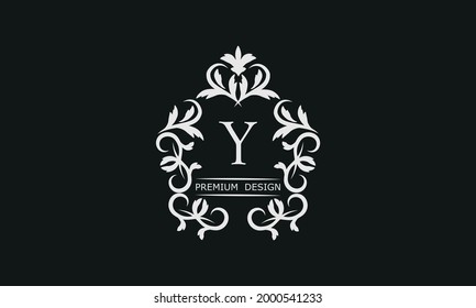 Monogram letter Y. Luxury identity logo for restaurant, royalty, boutique, cafe, hotel, heraldic, fashion and others.