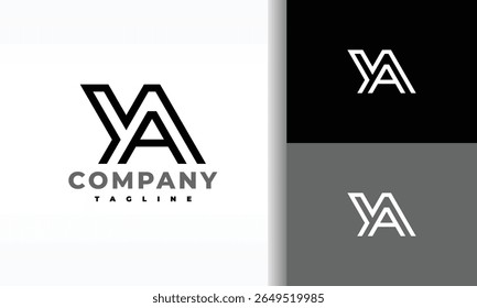 o logotipo YA da letra monográfica