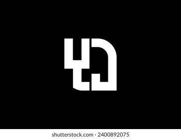 Monogram Letter YJ Logo Design vector template