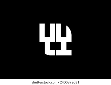 Monogram Letter YY Logo Design vector template