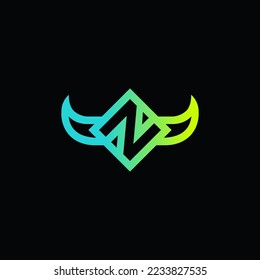 The monogram is the letter Z and hornet. Elegant and outline.
