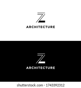 monogram letter z logo architecture , with a minimalist style