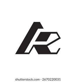 Monograma de las letras A y Z en tres dimensiones. Abstractas, contorno y elegante.