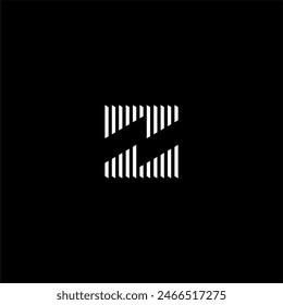monogram letter ZN or NZ logo concept vector icon