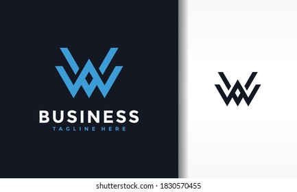 logotipo de WW con inscripción en monograma