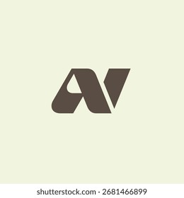 Monogram letters AV, logo design template. Vector illustration.