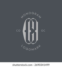 Monogramm Buchstaben CO, Logo-Design-Vorlage. Vektorgrafik.