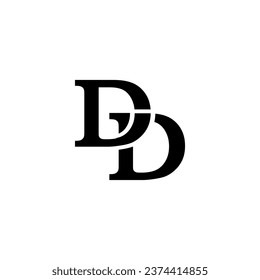 monogram letters D + D svg
