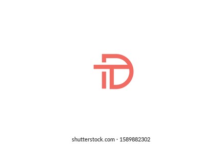 monogram letters icon logo DT,TD,T and D 