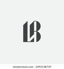 Monogram letters LB, logo design template. Vector illustration.