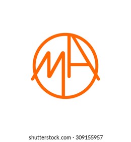 Monogram Letters MA