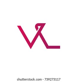 Monogram letters V, L logo. Design template elements.