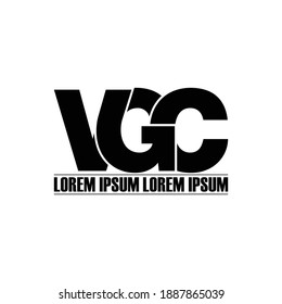 letras monográficas VGC, vector de diseño de logotipo