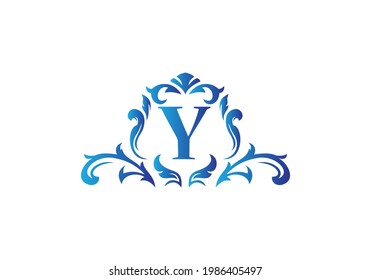 Monogram letters Y. Floral alphabet . Monogram initials perfectly for wedding invitations, greeting card, logo, and other design.