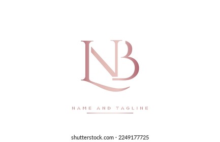 monogram line art alphabet letters logo BLN,NLB,LBN,BNL,L,N and B