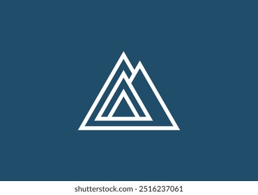 monogram line design based initial A M G featuring a mountain as a growth finance symbol