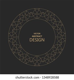 Monogram line vintage frame. Greeting cards. Wedding invitations. Retro style. Vector logo template, labels and badges