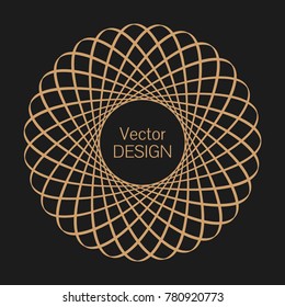 Monogram line vintage frame. Greeting cards. Wedding invitations. Retro style. Vector logo template, labels and badges