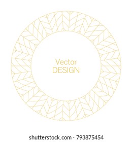 Monogram line vintage frame. Greeting cards. Wedding invitations. Retro style. Vector logo template, labels and badges