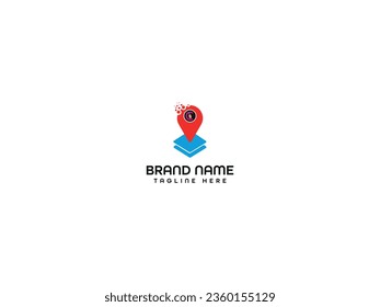 monogram location c letter logo