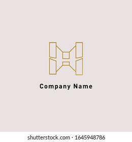 Monogram logo, abstract design letter M with golden color. creative, modern and unique font logo design. suitable for company logo and business logo names, business cards