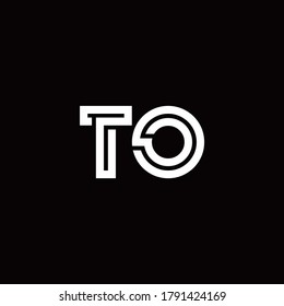 TO monogram logo with abstract line design template