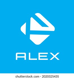 Monogram logo ALEX for personal identity
