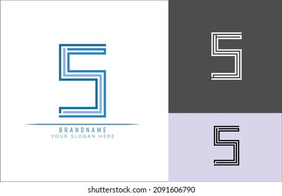 Monogram logo alphabet letter S, suitable for logos, titles and headers