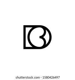 monogram logo BO or OB letters with a modern style