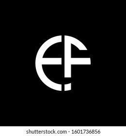monogram logo circle ribbon style design template