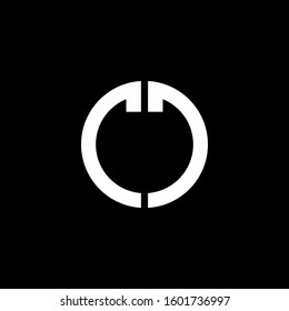 monogram logo circle ribbon style design template