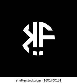 monogram logo circle ribbon style design template