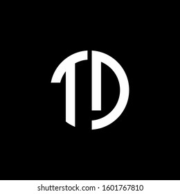 monogram logo circle ribbon style design template