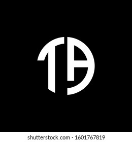 monogram logo circle ribbon style design template