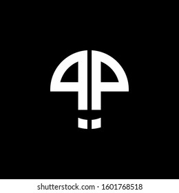 monogram logo circle ribbon style design template