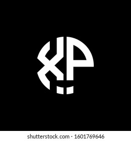 monogram logo circle ribbon style design template