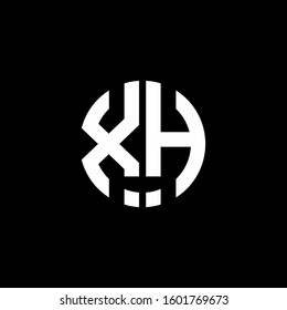 monogram logo circle ribbon style design template