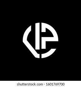monogram logo circle ribbon style design template