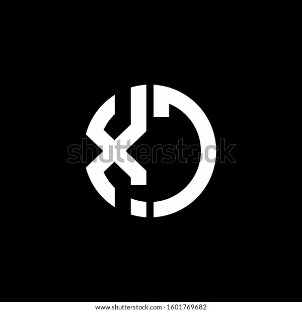 Monogram Logo Circle Ribbon Style Design Stock Vector (Royalty Free ...