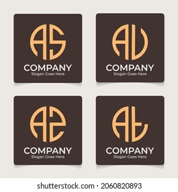 Monogram logo with circle shape