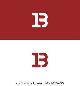 monograma logo combinación de número y alfabeto, Plantilla de diseño de logotipo simple
